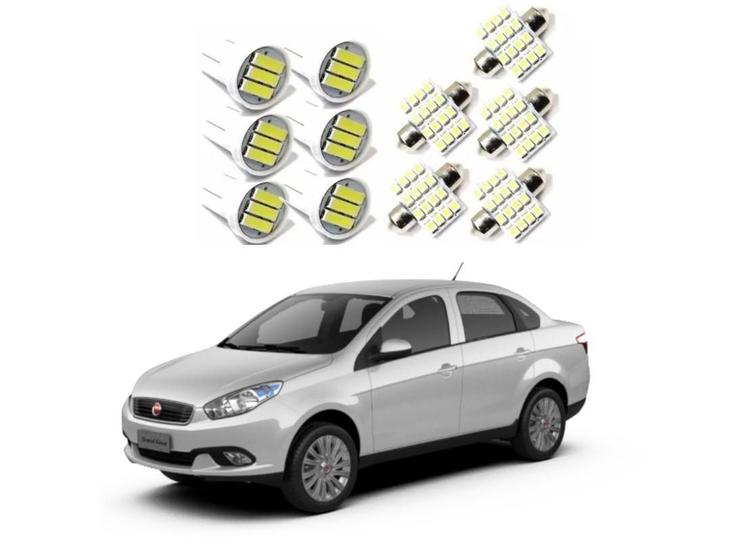 Imagem de Kit Lâmpada Led Fiat Grand Siena 2012 Até 2017