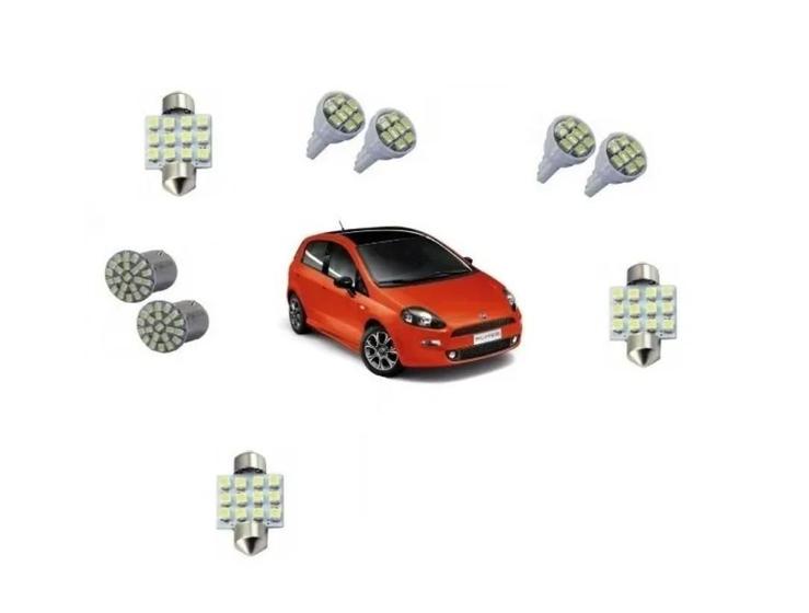 Imagem de Kit Lâmpada Led Fiat Punto 2008 2009 2010 2011 Super Branca