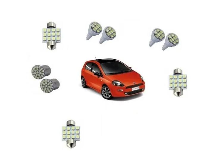 Imagem de Kit Lampada Led Fiat Punto 2008 2009 2010 2011 Super Branca