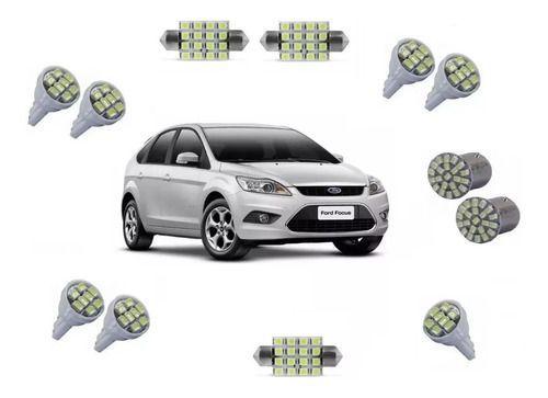 Imagem de Kit Lampada Led Ford Focus 2009 A 2011 Pingo Teto Ré Placa