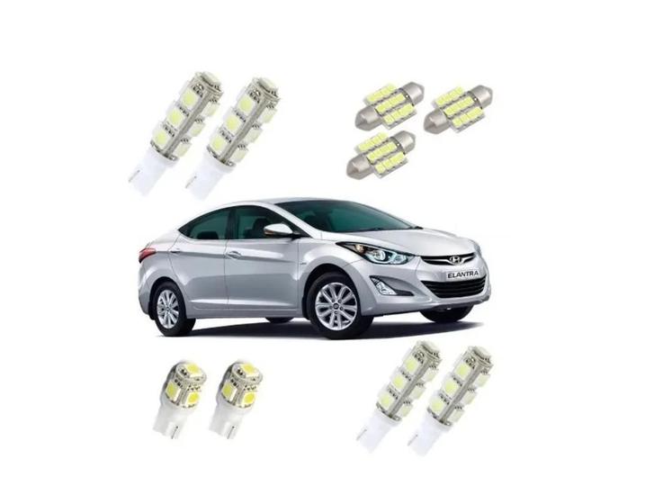 Imagem de Kit Lâmpada Led Hyundai Elantra Teto Placa Ré Torpedo