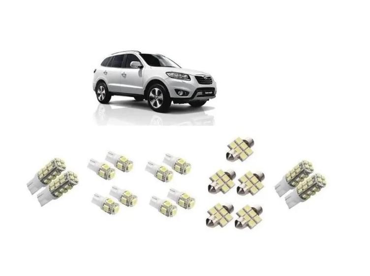 Imagem de Kit Lâmpada Led Hyundai Santa Fe 2010 Até 2013 Super Branca