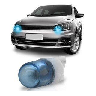 Imagem de Kit Lâmpada Led Modelo Esmagada T10 9W 50 Lúmens Luz Azul 1 Led 10 Lâmpadas
