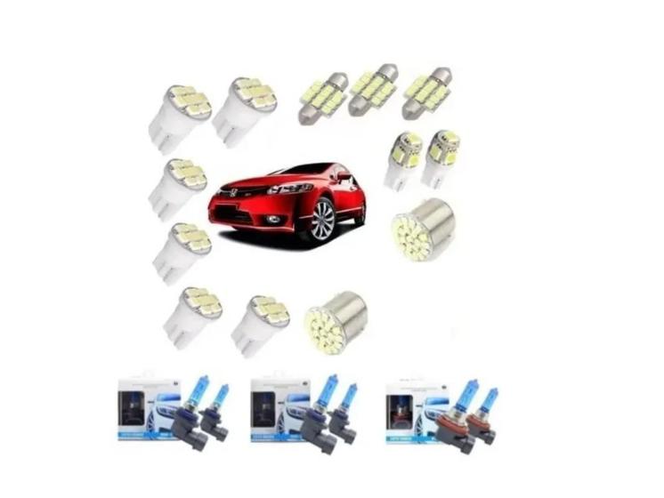 Imagem de Kit Lâmpada Led Super Branca Honda New Civic 2007-2011