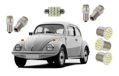 Imagem de Kit Lampada Leds Vw Fusca 1974/1994 Teto Placa Ré Farolete