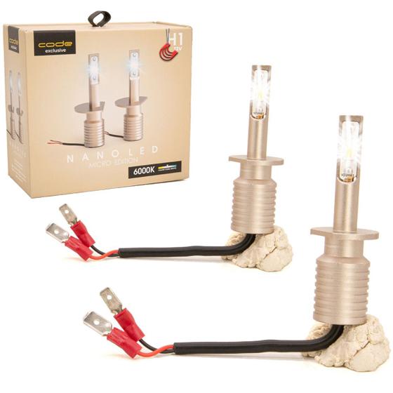 Imagem de Kit Lampada Nano Led Micro Edition com Tecnologia Chip CSP Flip  12v 3000LM 6000k Encaixe H1