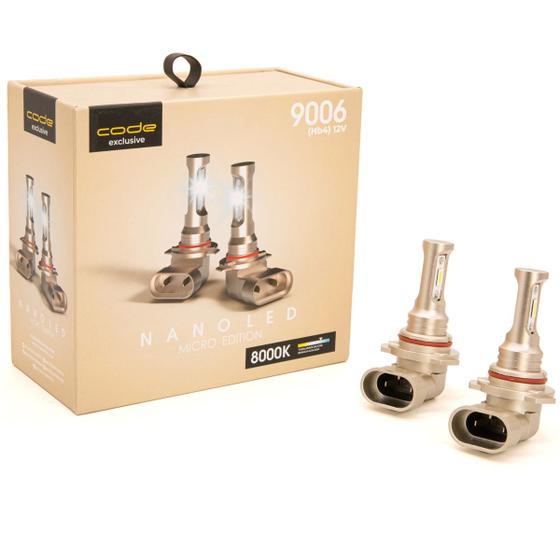 Imagem de Kit Lampada Nano Led Micro Edition com Tecnologia Chip CSP Flip  12v 3000LM 8000k Encaixe 9006 HB4