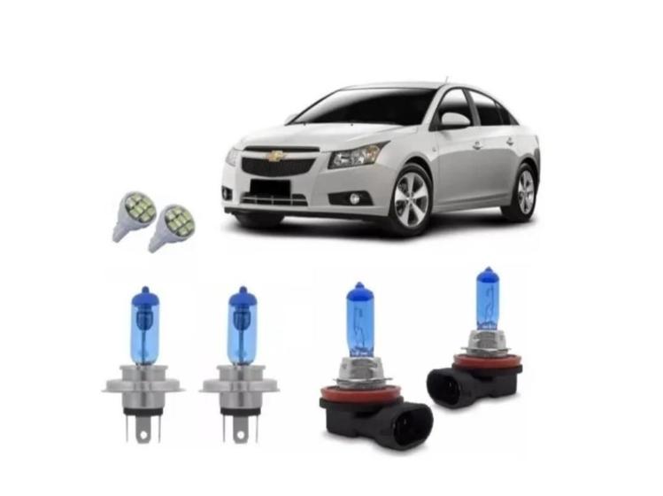 Imagem de Kit Lâmpada Super Branca 8500K Led Cruze 2011 2012 2013 2014