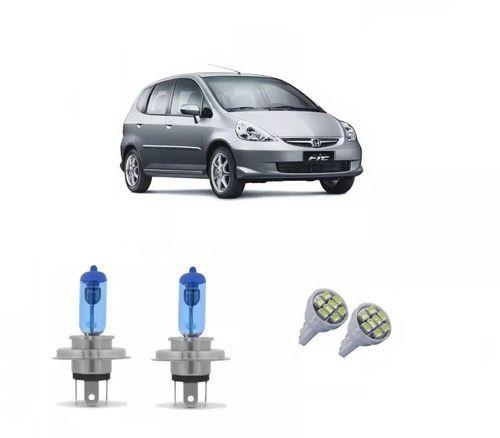 Imagem de Kit Lampada Super Branca Farol + Led Honda Fit 04/15