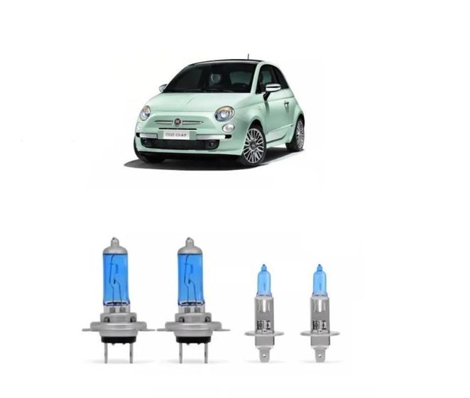 Imagem de Kit Lâmpada Super Branca Fiat 500 Farol Alto E Baixo