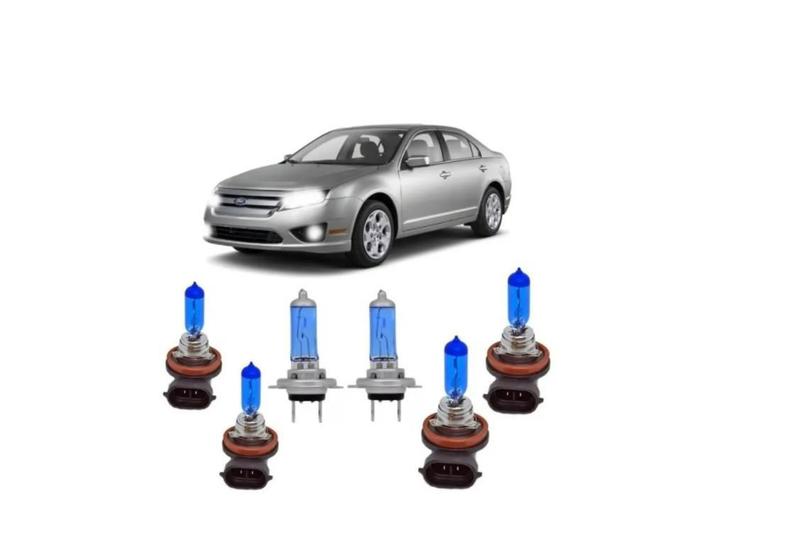 Imagem de Kit Lâmpada Super Branca Ford Fusion 06/19 Alto Baixo Milha