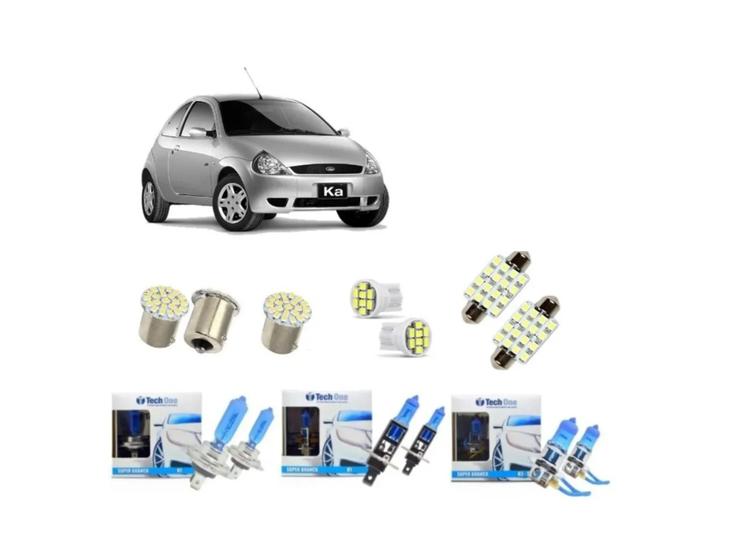 Imagem de Kit Lâmpada Super Branca Ford Ka 97 98 99 00 A 07 Tipo Xenon.