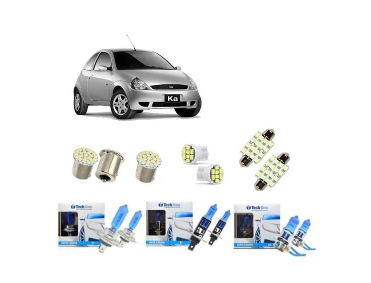 Imagem de Kit Lâmpada Super Branca Ford Ka 97 98 99 00 A 07 Tipo Xenon