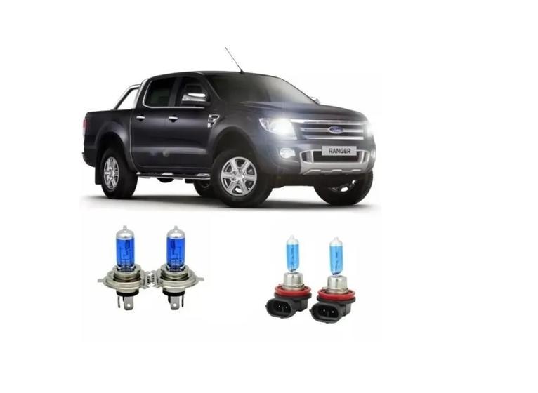 Imagem de Kit Lampada Super Branca + Lâmpada Milha Nova Ford Ranger