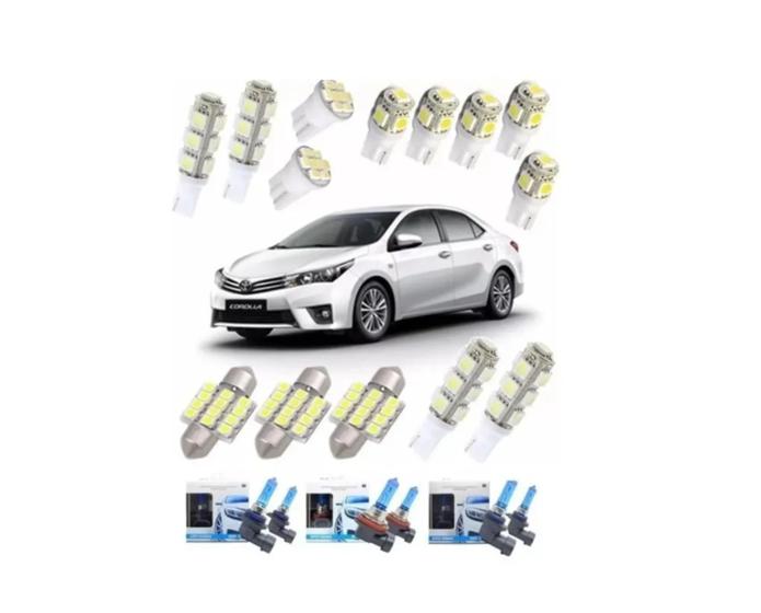 Imagem de Kit Lâmpada Super Branca + Led Corolla 2018 2019 Tech One