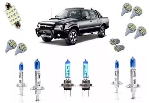Imagem de Kit Lâmpada Super Branca + Led S10 Farol / Milha 2001/2011 