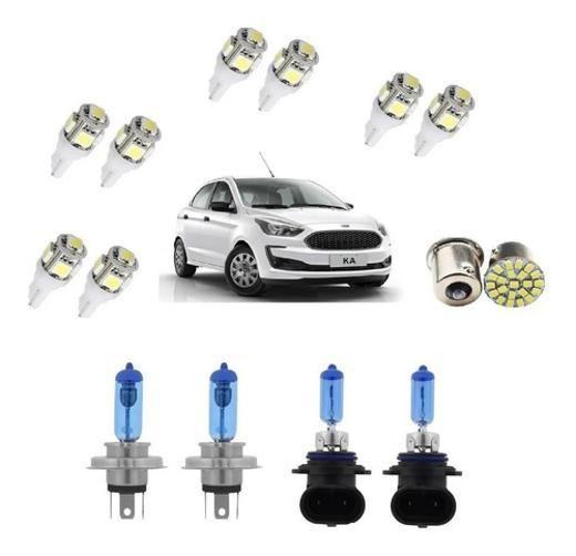 Imagem de Kit Lampada Super Branca Novo Ford Ka 2015 2016 2017 + Leds