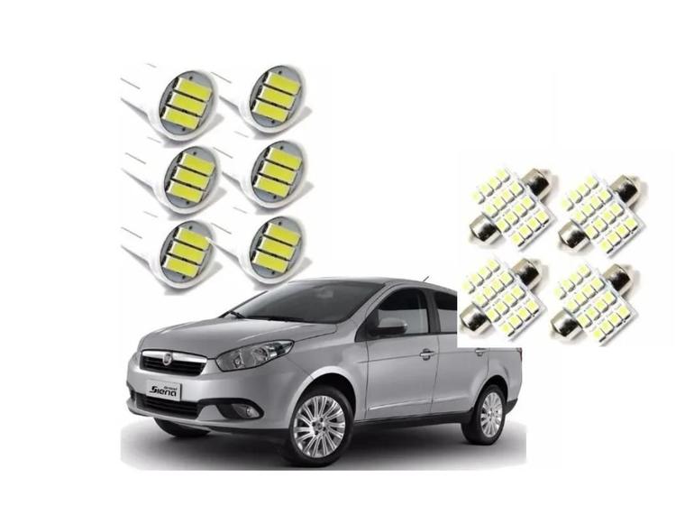 Imagem de Kit Lâmpada Super Led Fiat Grand Siena 2012 2013 2014 2015