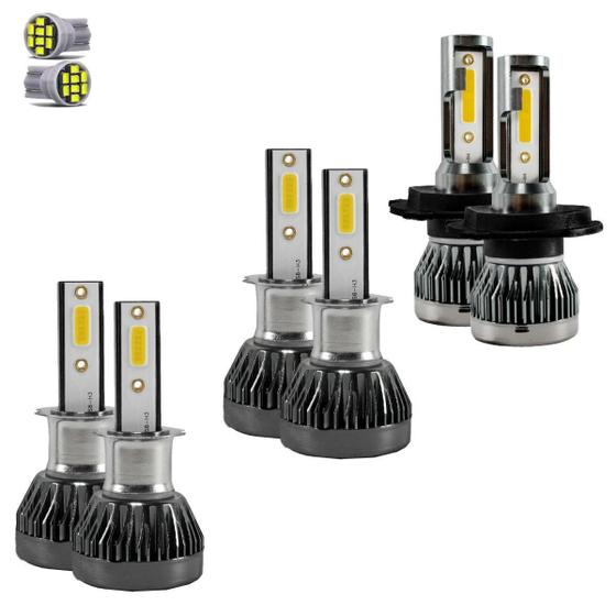 Imagem de Kit Lampada Super Led Gol Rallye G4 Farol Alto Baixo E Milha
