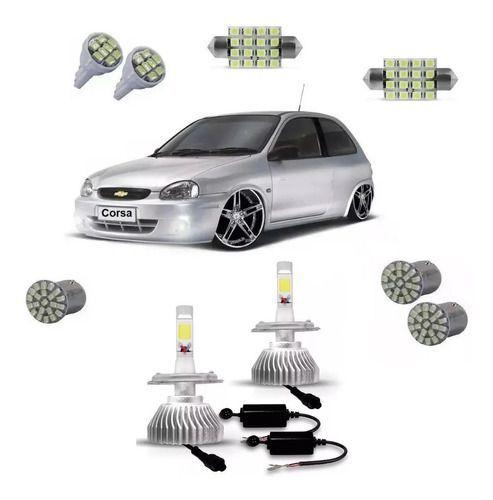 Imagem de Kit Lampada Super Led H4 Baixo Alto Corsa Wind Sedan Classic