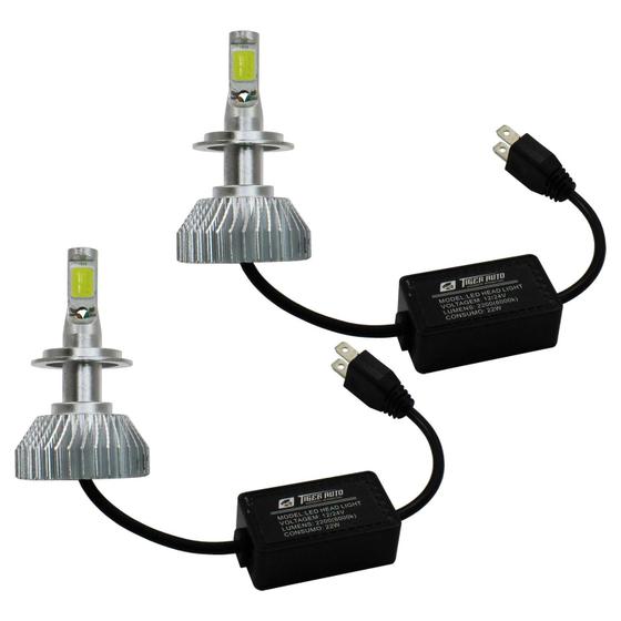 Imagem de Kit Lampada Super Led H7 2d Reator 6000k 12/24v