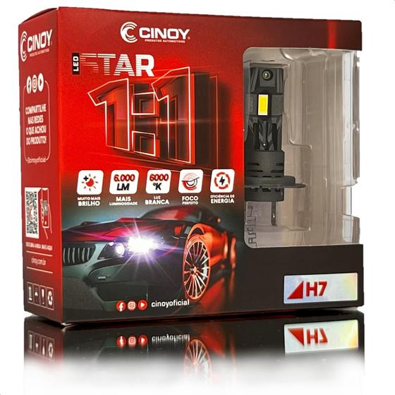 Kit Lâmpada super Led Star Farol 6000 lumens 12v 24v H1 H3 Kit Lâmpada super Led Star Farol 6000 lumens 12v 24v H1 H3