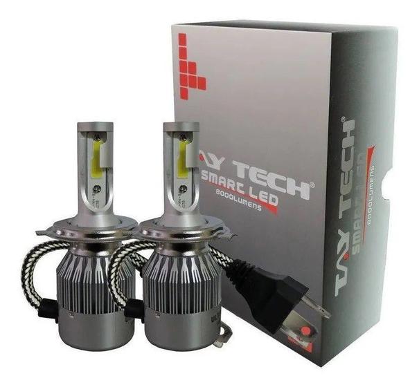 Imagem de Kit Lâmpada Tay Tech Smart Led H4 8000 Lúmens Efeito Xenon