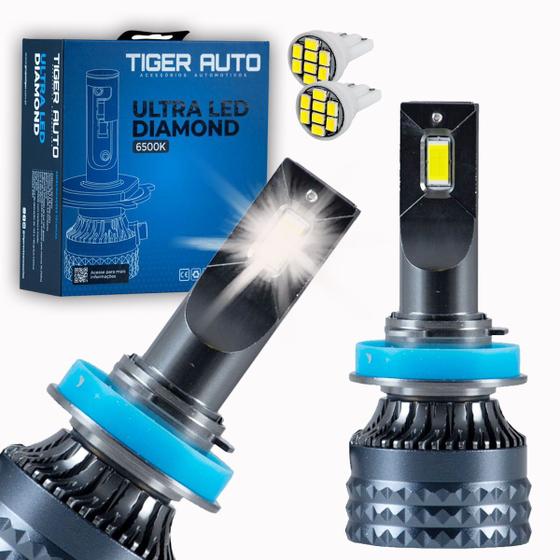 Imagem de Kit Lâmpada Ultra Led Diamond Farol Baixo RAV4 14/15 60W 6500k