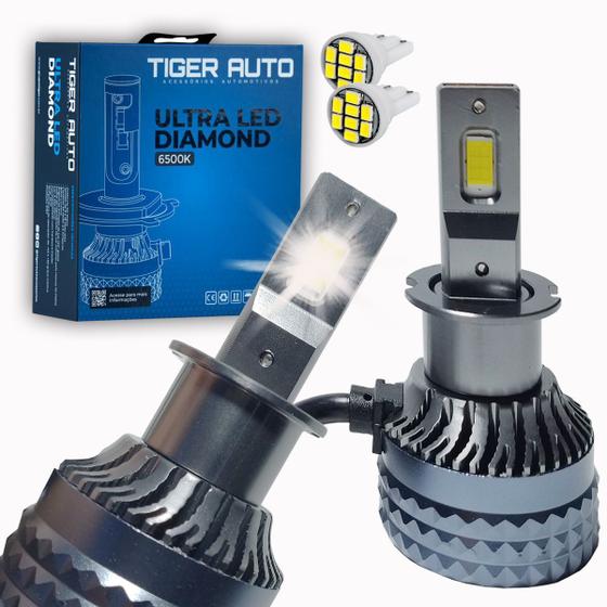 Imagem de Kit Lâmpada Ultra Led Diamond Farol Milha Tempra 96/99 60W 6500k