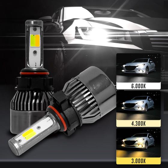Imagem de Kit Lâmpada Ultra LED Dual Color Triple 3000K 4300K 6000K 2400 Lúmens