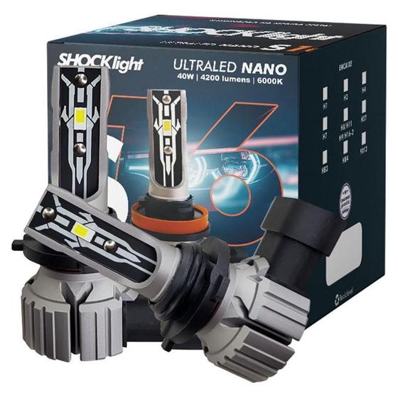 Imagem de Kit Lâmpada Ultra Led Hb4 Shocklight S16 Nano 6000K 8400Lm