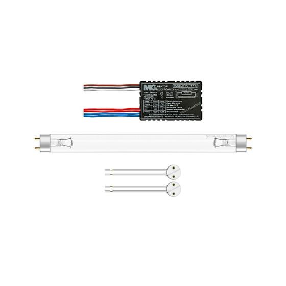 Imagem de Kit Lâmpada Uv 10W Ultravioleta Tubular + Reator + Soquetes