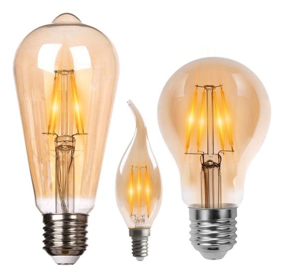 Imagem de Kit Lâmpadas De Filamento Led Vintage Decorativa 3 Peças 127v  Lorenzetti