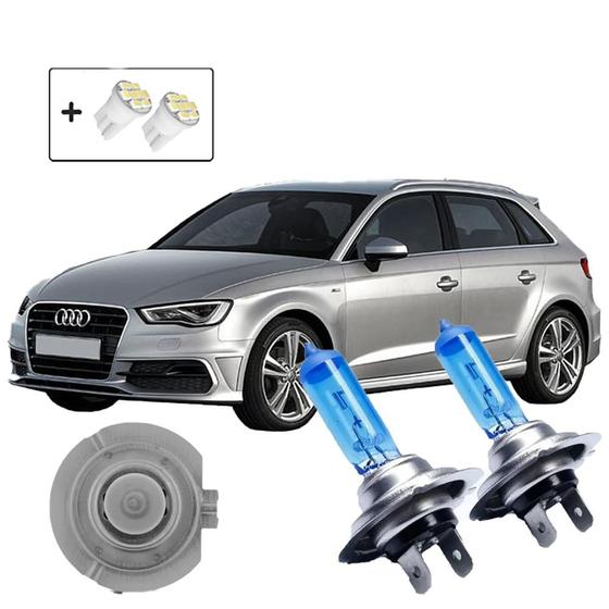 Imagem de Kit Lâmpadas Halogena Super Branca Farol Baixo H7 para AUDI Q3 2009 2010 2011 2012 2013 2014 2015 2016 2017 2018 2019