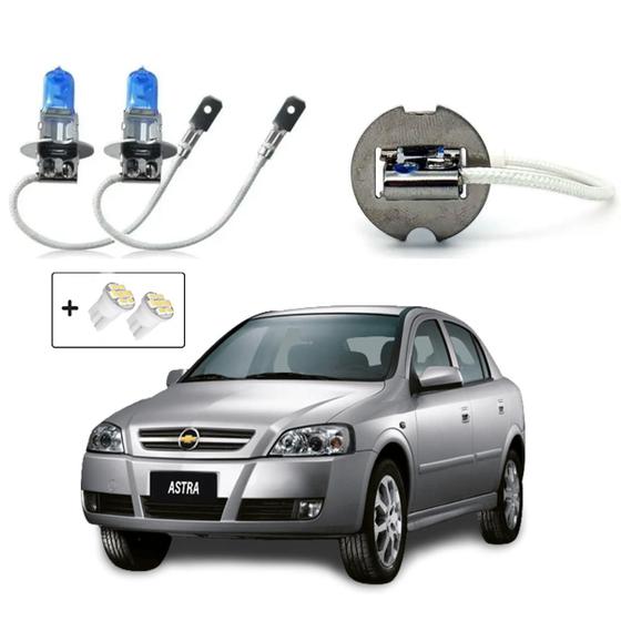 Imagem de Kit Lâmpadas Halógena Super Branca H3 Farol de Milha Astra 2003 2004 2005 2006 2007 2008 2009 2010 2011 2012