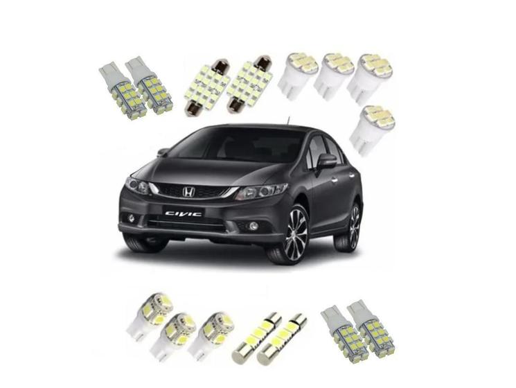 Imagem de Kit Lampadas Led Civic 2014 2015 2016 Farolete Farol