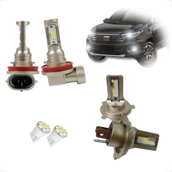 Imagem de Kit Lâmpadas Led Code Nano Micro 8000k Farol Alto Baixo Milha Nova Strada 2021 2022 2023 2024