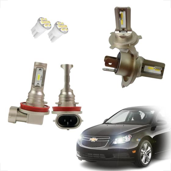 Imagem de Kit Lâmpadas Led Code Nano Micro 8000k Farol Baixo Cruze 2011 2012 2013 2014 2015 2016