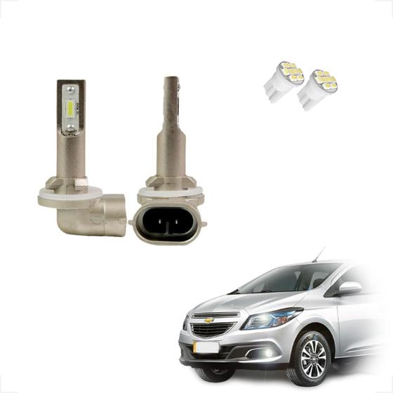 Imagem de Kit Lâmpadas Led Code Nano Micro 8000k Farol Milha Onix 2012 2013 2014 2015 2016 2017 até 2024