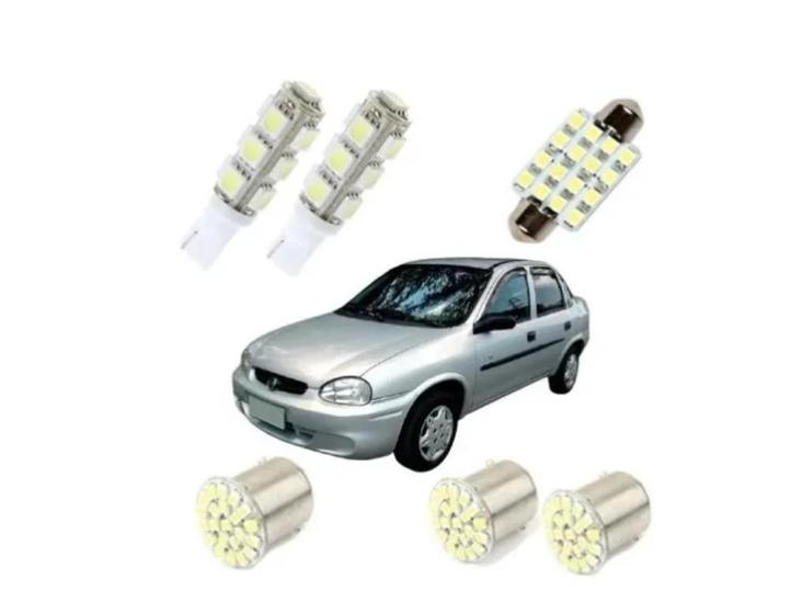 Imagem de Kit Lâmpadas Led Corsa Classic Sedan Hatch Wind 1995 À 2010