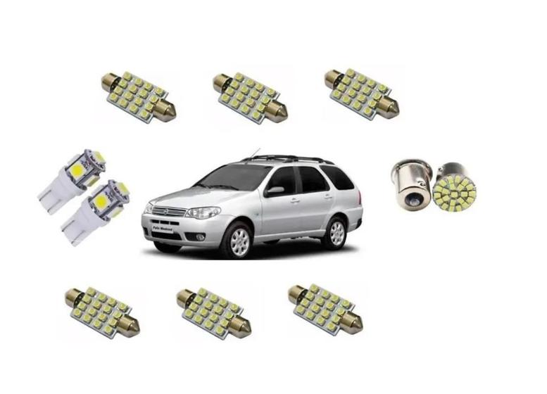 Imagem de Kit Lâmpadas Led Fiat Palio Weekend Super Branca