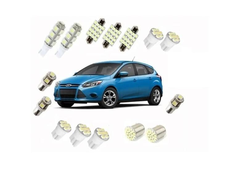 Imagem de Kit Lampadas Led Ford Fiesta/Focus Teto/Ré/Placa/Farolete