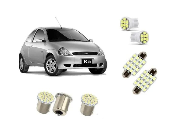 Imagem de Kit Lampadas Led Ford Ka Super Branca 1997 Até 2007