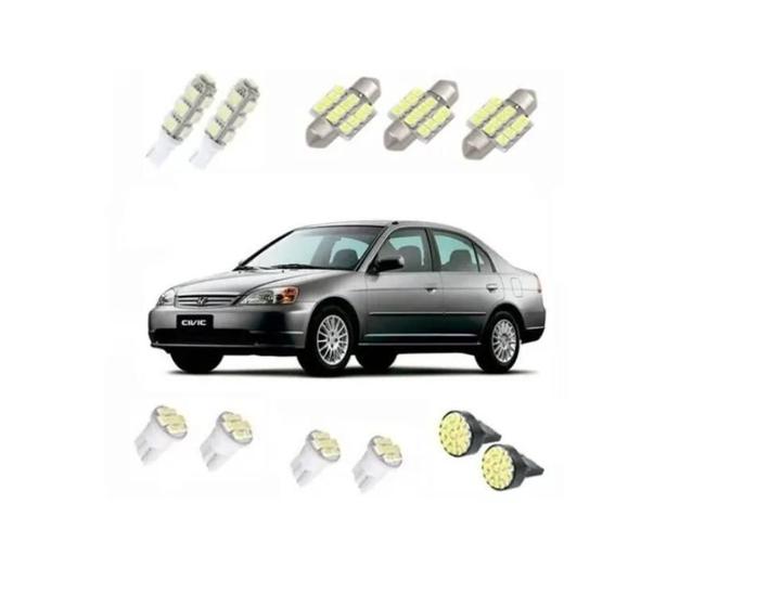 Imagem de Kit Lâmpadas Led Honda Civic 2001 Até 2006 Branco