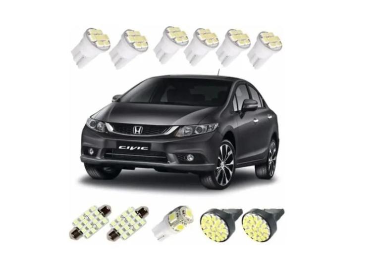 Imagem de Kit Lampadas Led New Civic 2014 2015 2016 Pingo Ré Teto