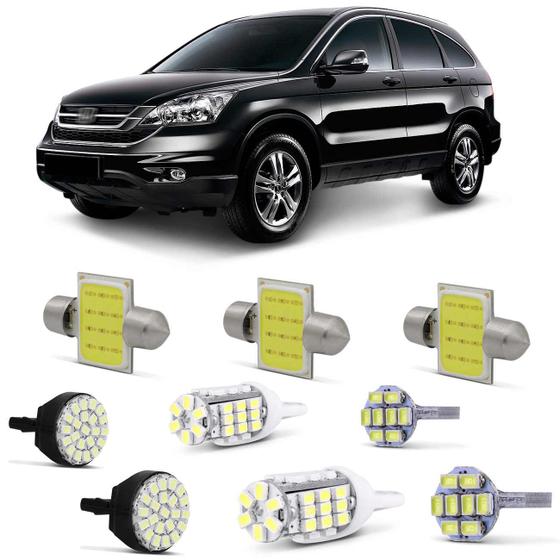Kit Lâmpadas LED Pingo e Torpedo CR-V 2007 a 2011 Farolete Placa Teto e Ré Menor preço em Kit Lâmpadas LED Pingo e Torpedo CR-V 2007 a 2011 Farolete Placa Teto e Ré