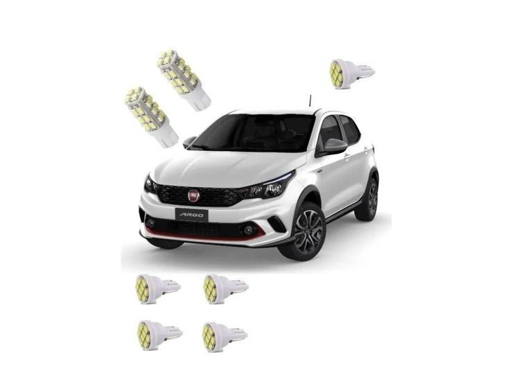 Imagem de Kit Lâmpadas Led Pingo Torpedo Fiat Argo Super Branca