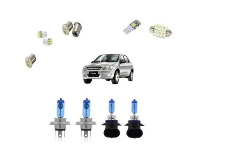 Imagem de Kit Lâmpadas Led Prisma + Farol E Milha Super Branca 2008