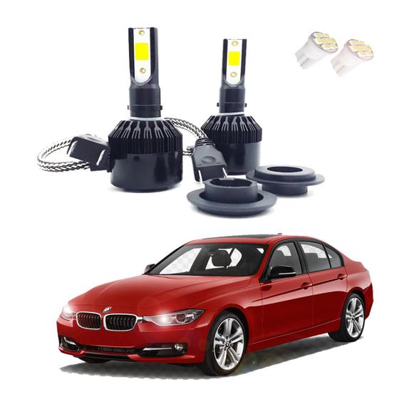 Imagem de Kit Lâmpadas Led Tech One 8000k Azulado Farol Baixo BMW 320i 2010 2011 2012 2013