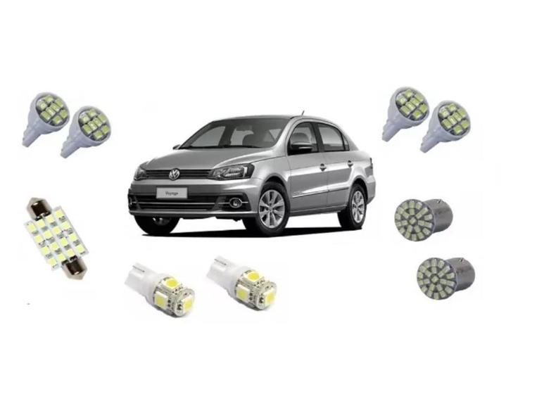 Imagem de Kit Lâmpadas Led Volkswagen Voyage G6 Super Branca